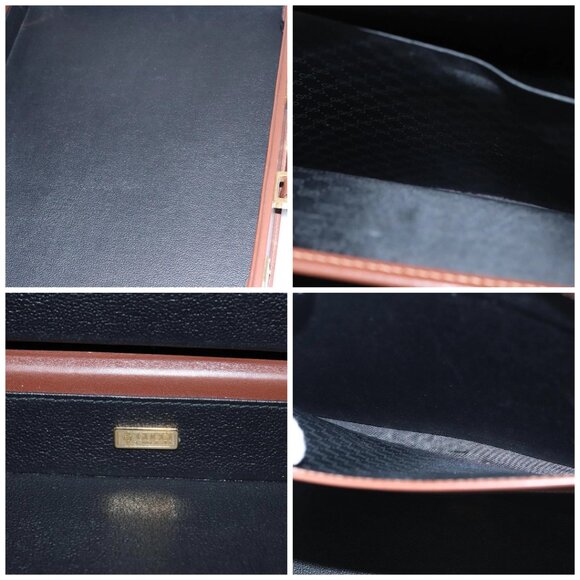 GUCCI Micro GG Canvas Trunk Black Gold Auth - Picture 15 of 16